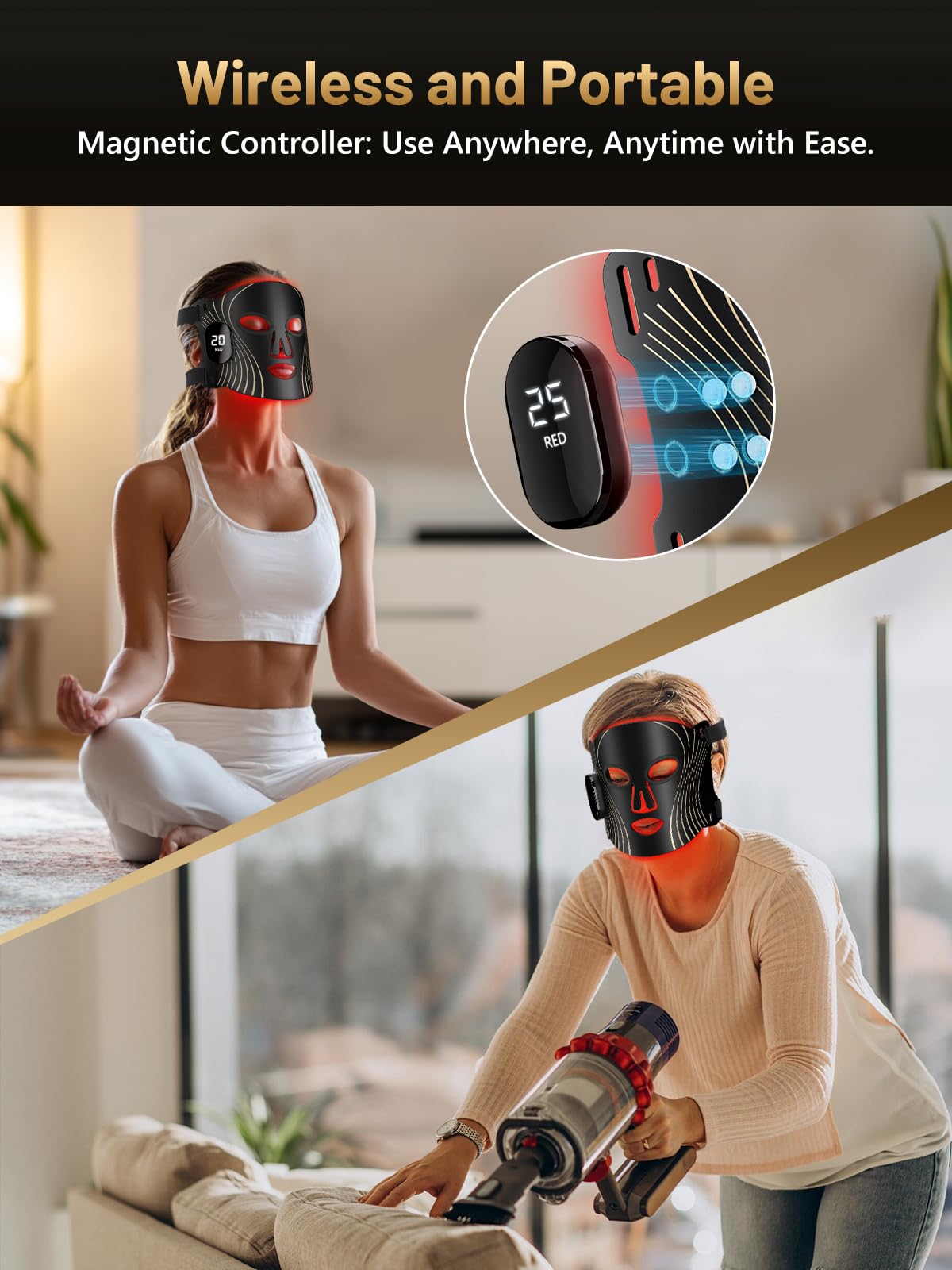 HALIDODO luz roja facial para tono de piel uniforme