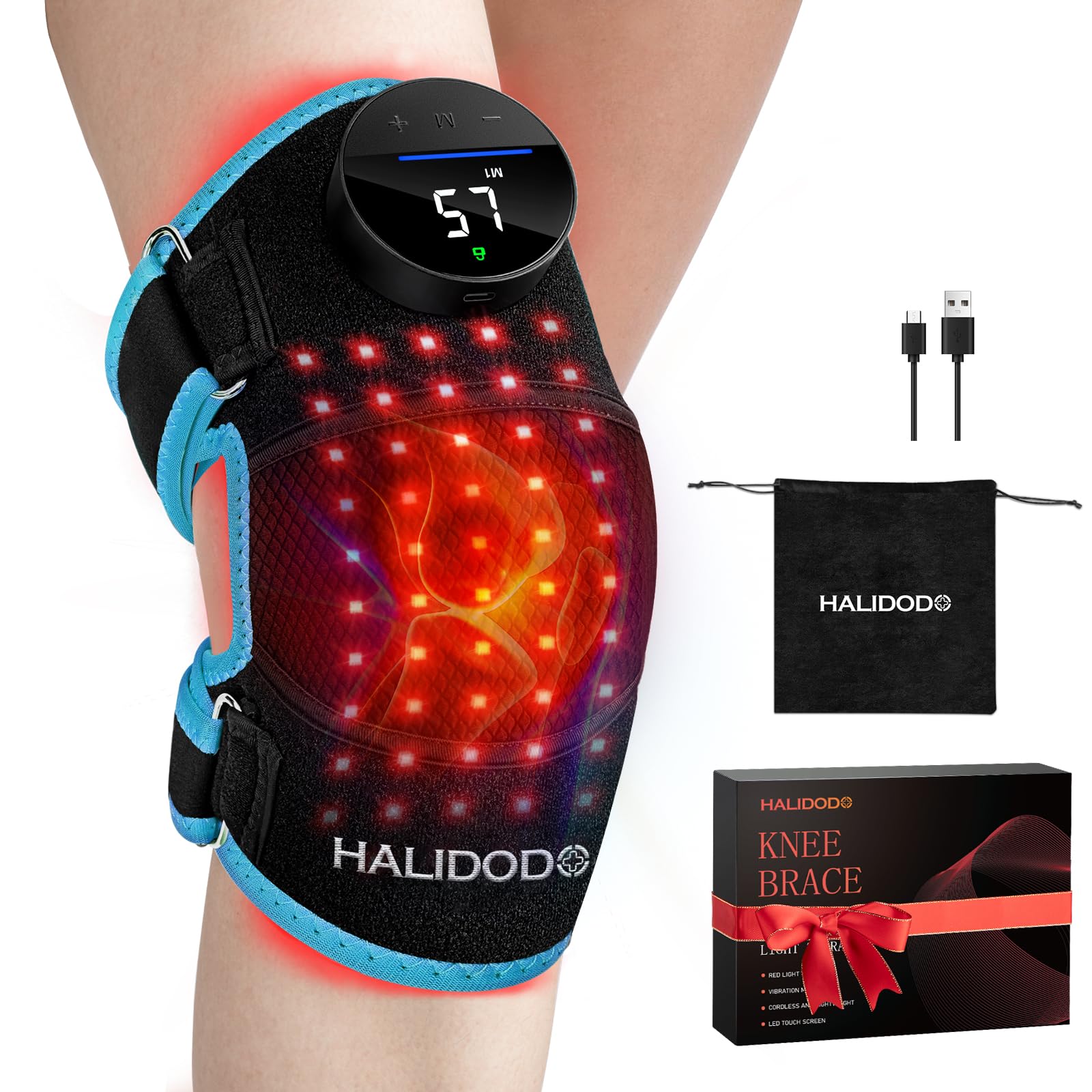 HALIDODO rodillera con terapia de luz roja para movilidad diaria