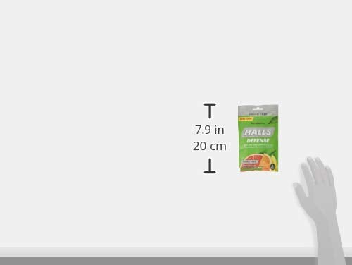 Estuche de 6 gotas Halls Defense con Vitamina C para uso diario