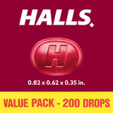 Pastillas HALLS envueltas individualmente para higiene y transporte.