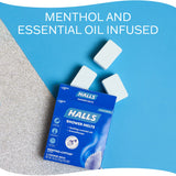 Pastilla Halls mentho-eucalipto, aceites esenciales para sensación vigorizante.