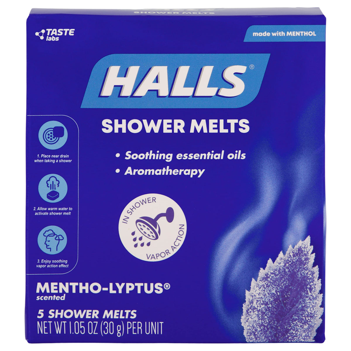 Pastillas Halls mentho-eucalipto en empaque compacto, ideal para viaje.