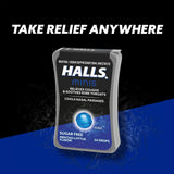 Pastillas HALLS Minis Mentho-Lyptus tos sin azúcar en paquete