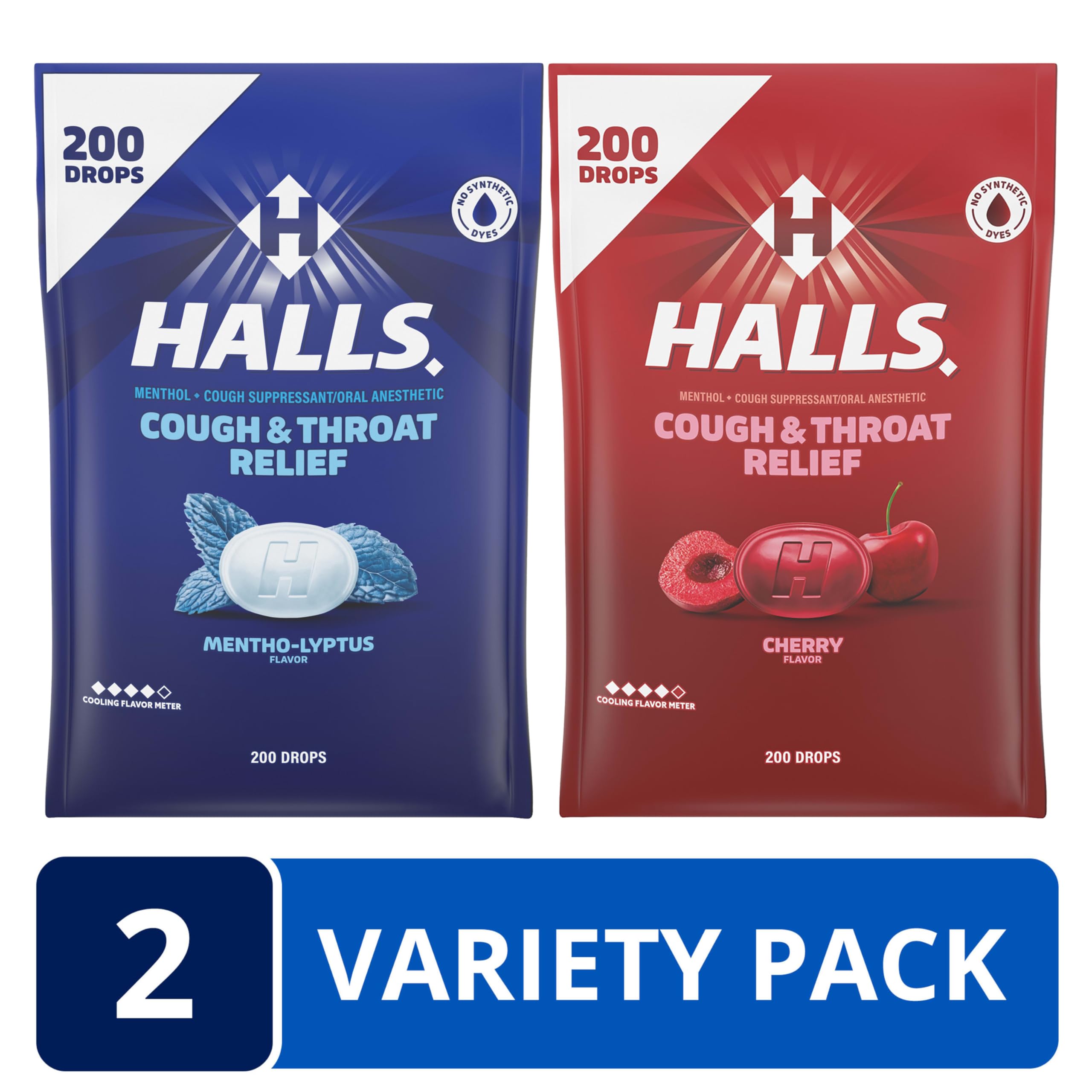 Paquete doble de HALLS con pastillas sabor cereza