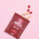 HALLS Relief Cereza: bolsa portátil para suministro diario.