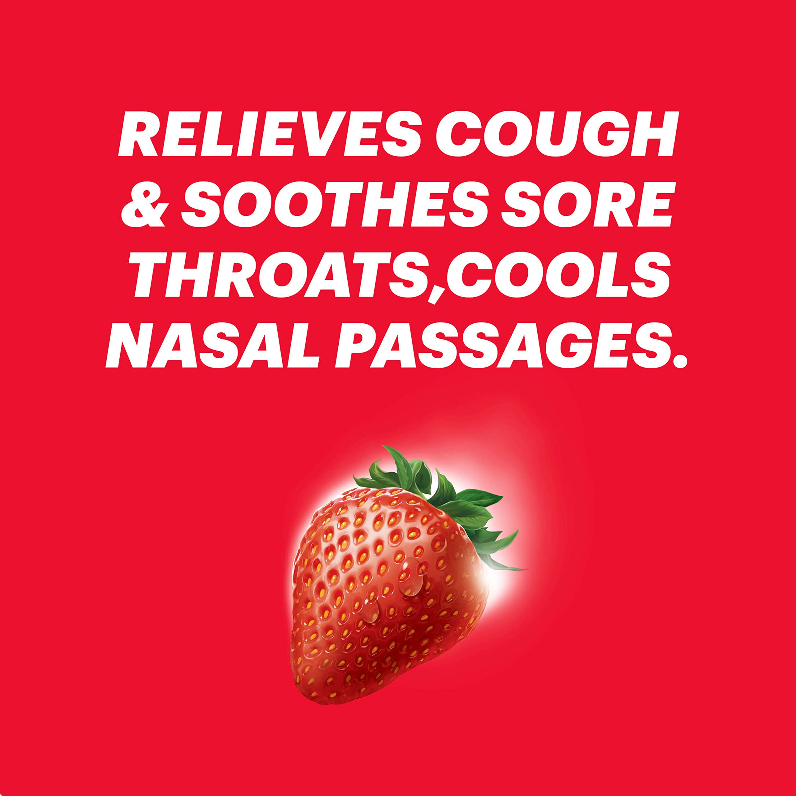 HALLS Relief fresa aroma suave durante uso.
