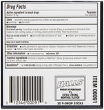 Pastillas HALLS Relief Max mentol en bolsillo para llevar.