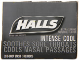 Pastillas HALLS Relief Max mentol dentro de bolso para viaje.