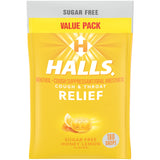 Pastillas HALLS Relief miel limón sin azúcar para la tos.