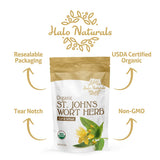 Halo Naturals Frasco 4oz facilita medir dosis y almacenar.