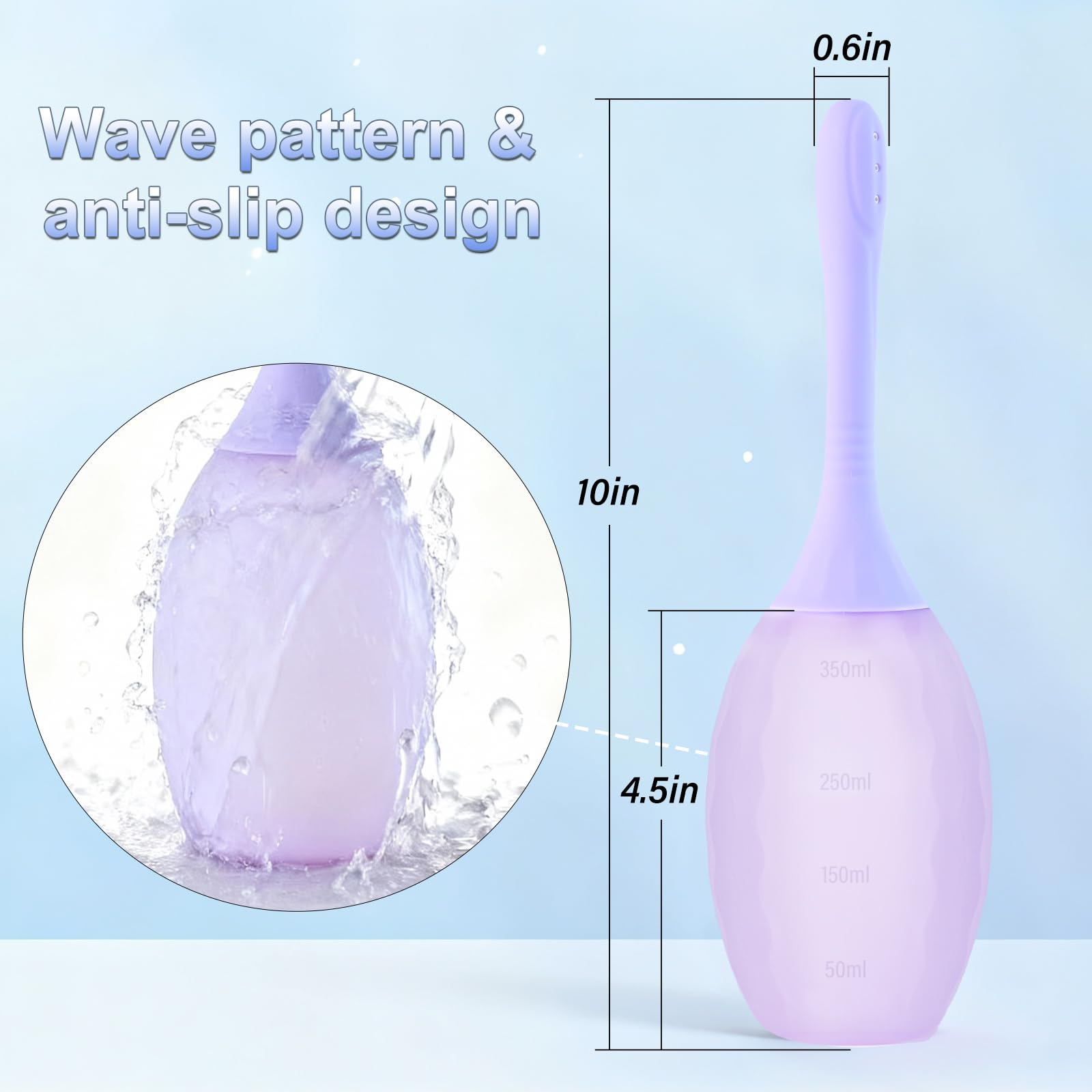 Halory enema anal de silicona suave sin látex para piel sensible