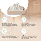 HALSA difusor pasivo, superficie de yeso cocido que absorbe aceites para fragancia duradera.