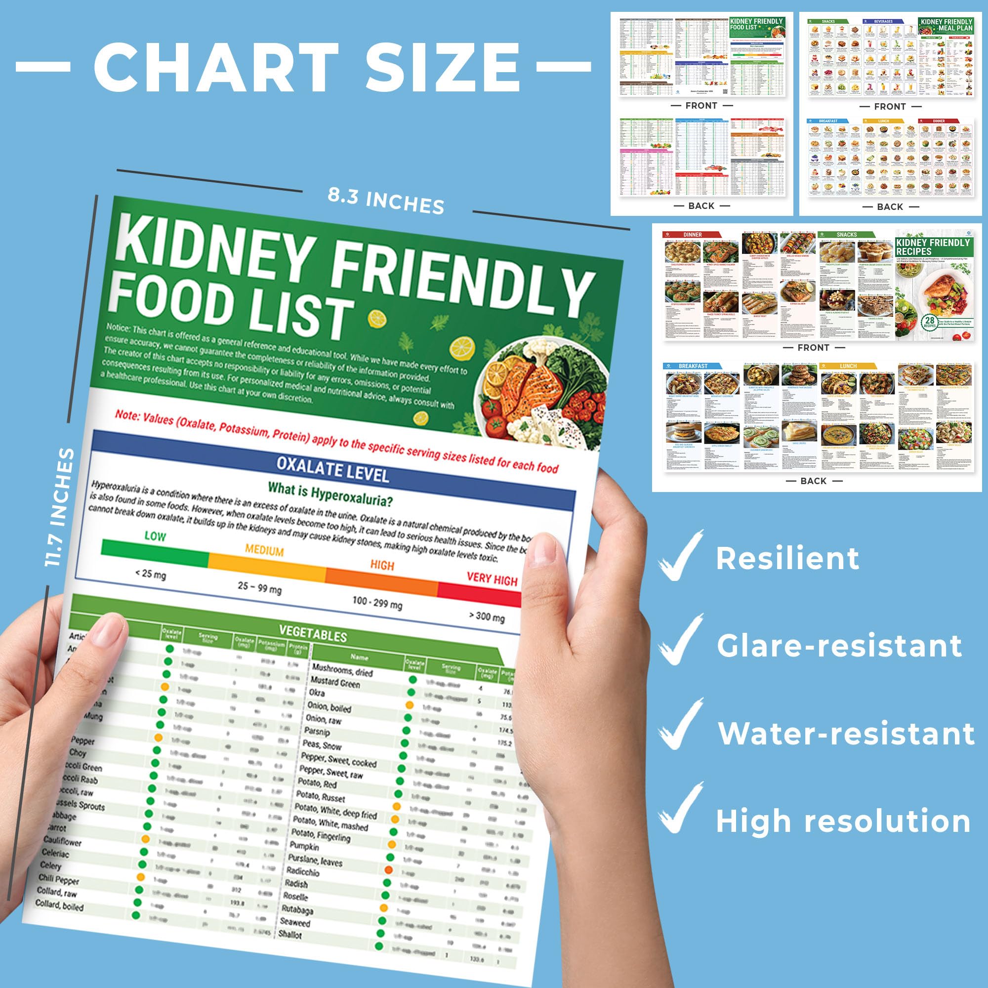 HAMIEW Conjunto 3 empaque y contenido, destaca productos aptos para dieta renal.