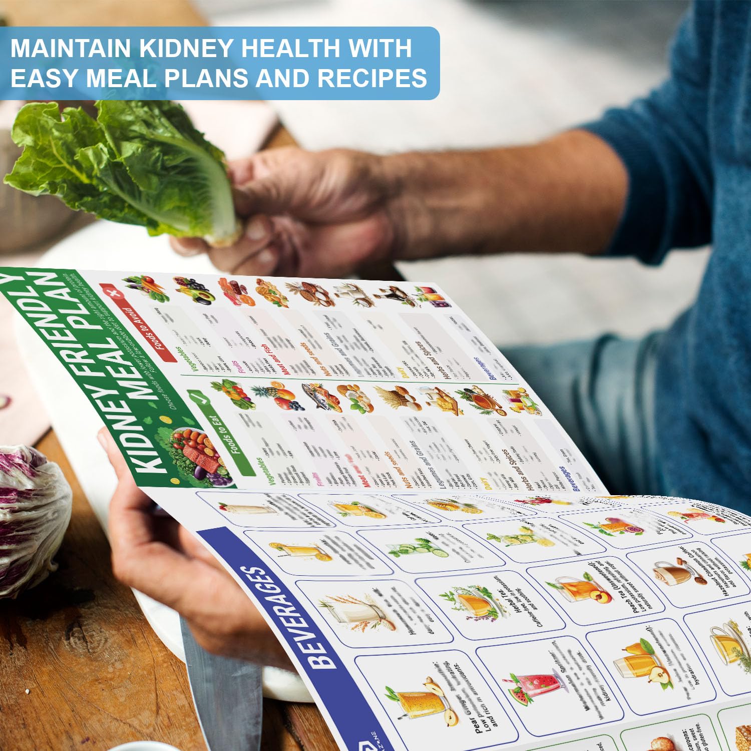 HAMIEW Conjunto 3 ingredientes clave para menú renal equilibrado, útil para planificar.