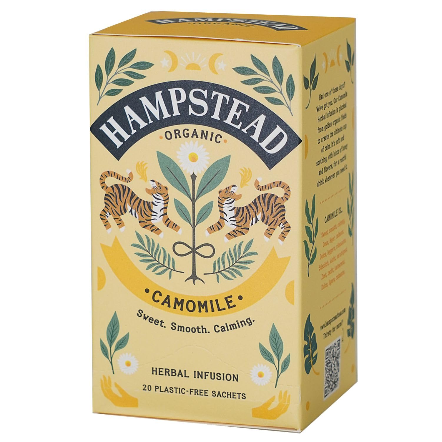 Té Hampstead Manzanilla, bolsita de infusión, momento relajante de la tarde.