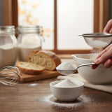 Hampton Distribution bicarbonato potásico 1 lb, etiqueta visible, uso en recetas.