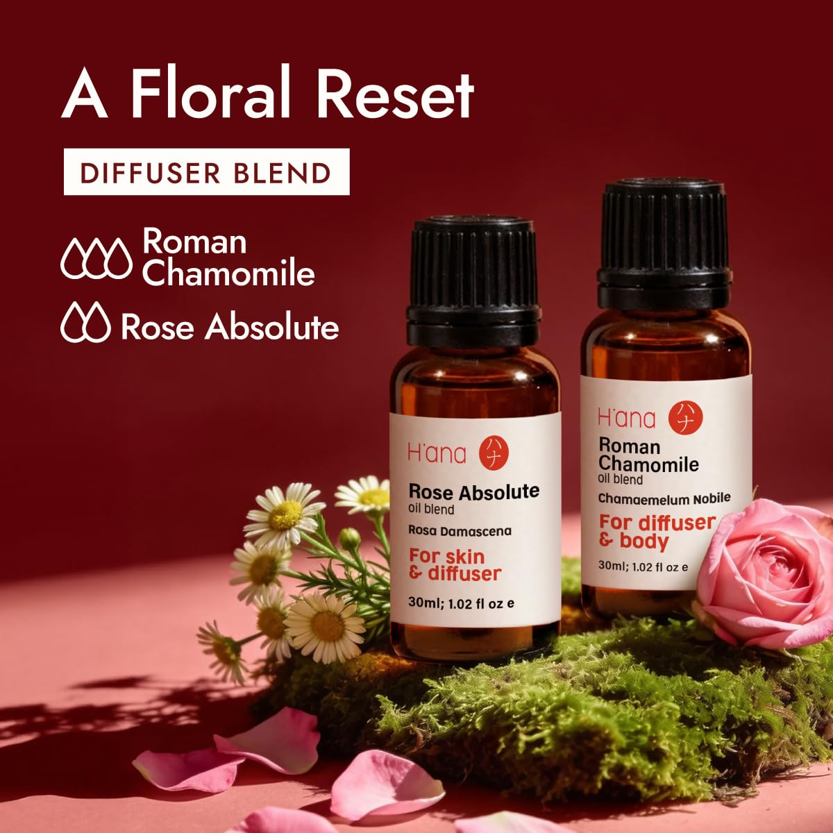 Detalle del empaque de H'ana Roman Chamomile, protege la pureza sin rellenos sintéticos.