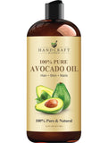 Handcraft Blends Aceite de Aguacate prensado en frío, 16 oz, para piel suave y nutrida
