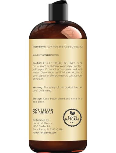 Handcraft Blends Aceite de Jojoba: textura ligera para deslizamiento cómodo en la piel.