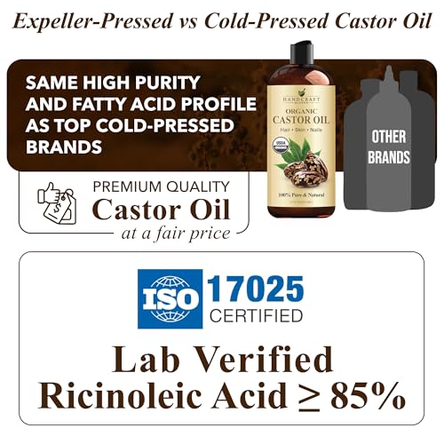 Aplicación de aceite de ricino orgánico para cabello, brillo saludable