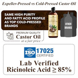 Handcraft Blends Aceite de Ricino Orgánico 8 onzas para cabello saludable