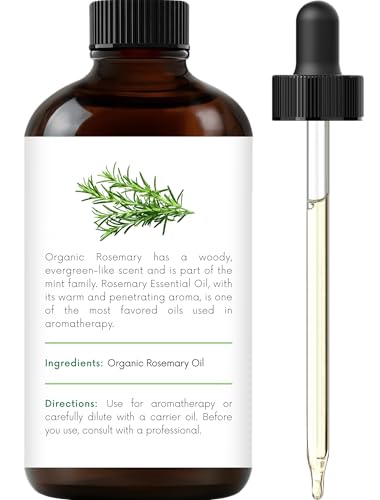 Aceite de romero Handcraft Blends en frasco ámbar con gotero para porciones precisas.