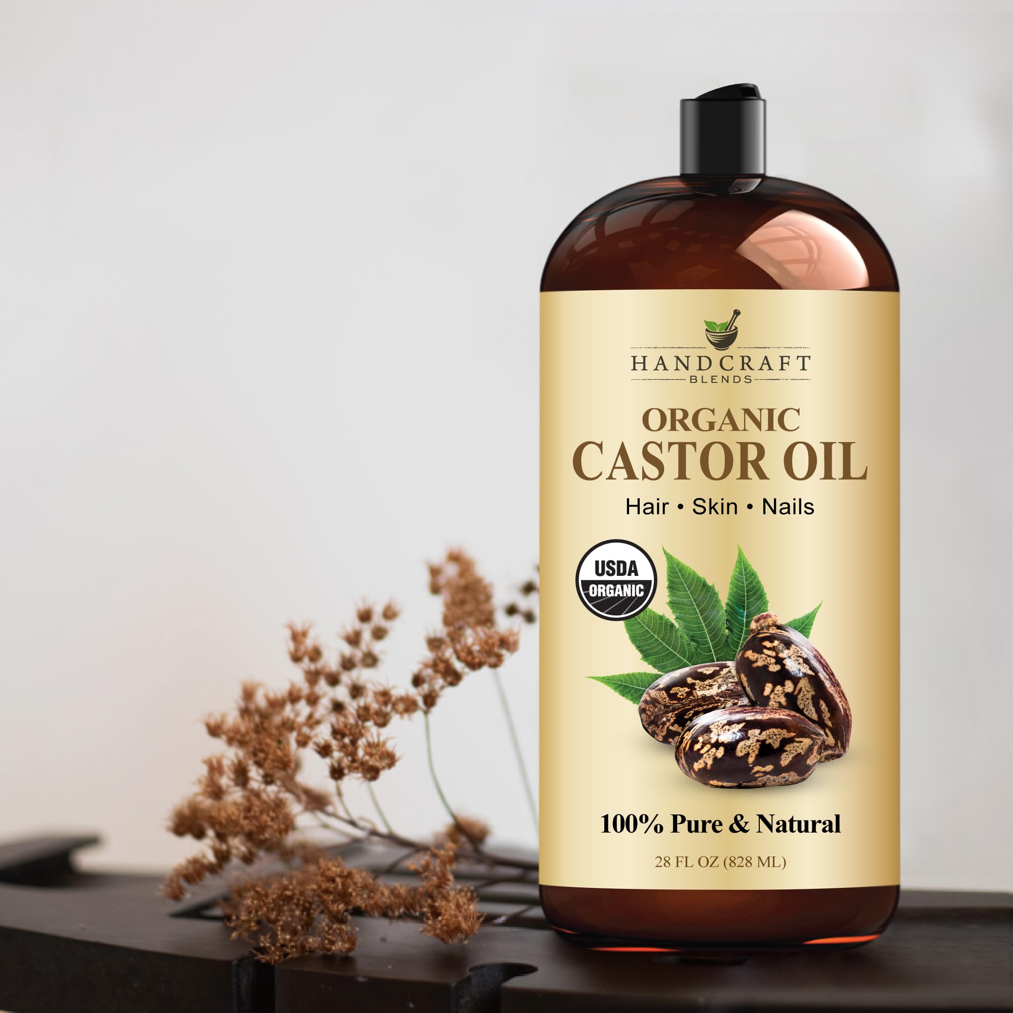 Handcraft Blends Aceite de Ricino envase-plastico práctico y ligero