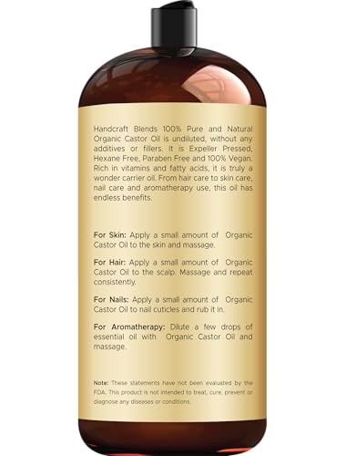 Handcraft Blends Aceite de Ricino pestanas-cejas acondiciona pestañas y cejas con nutrientes