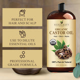 Handcraft Blends Aceite de Ricino textura-sedosa se desliza fácilmente sobre piel y cabello