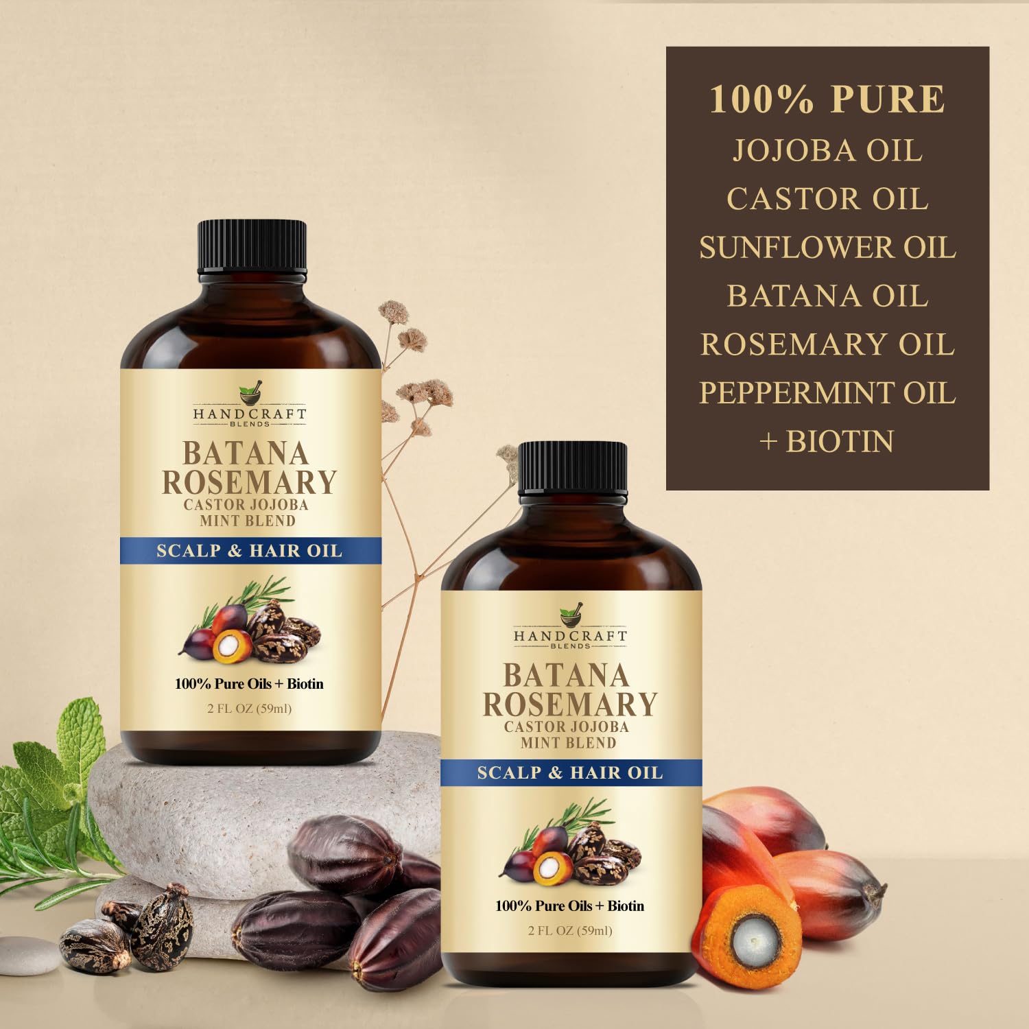 Envase práctico de Handcraft Blends Batana Romero para almacenamiento