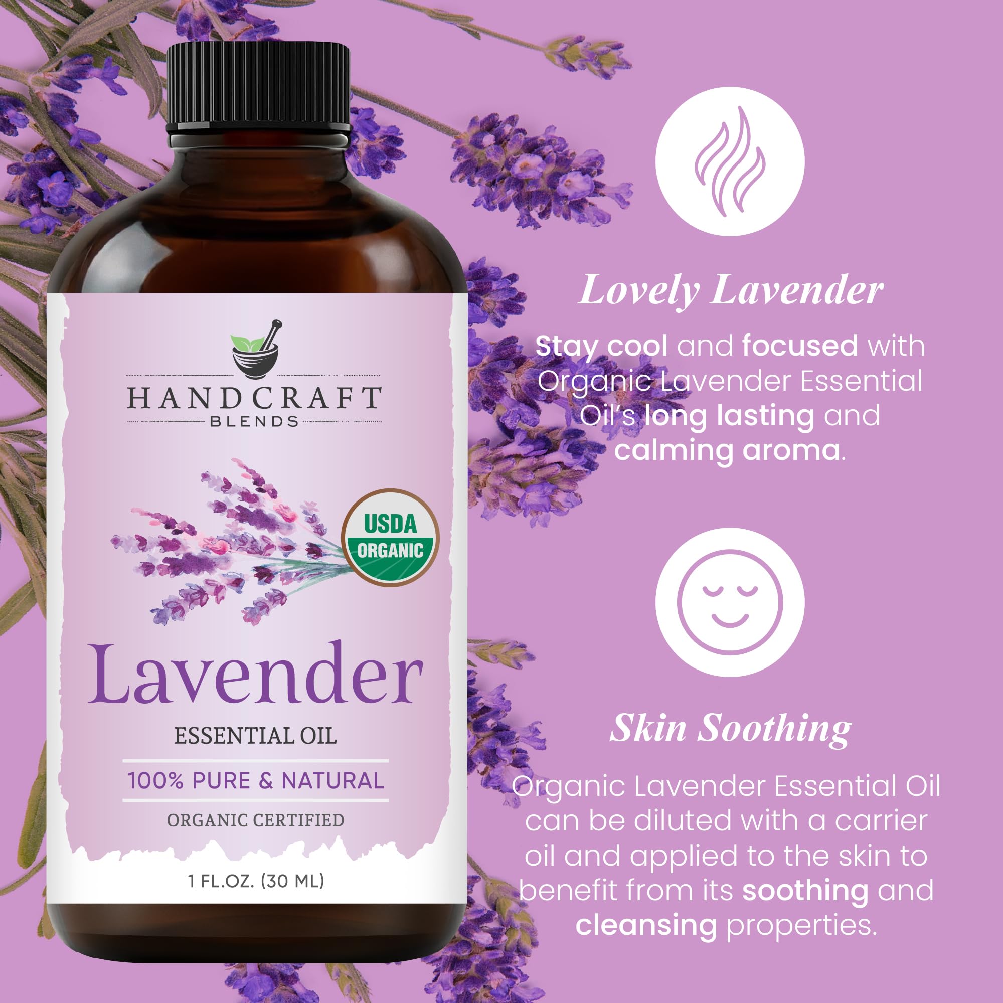 Ambientación relajante en casa con lavanda Handcraft Blends.