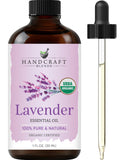 Handcraft Blends Lavanda organica en frasco ámbar protege el aceite.