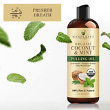 Handcraft Blends ayuda a mantener la placa dental con aceite de coco.