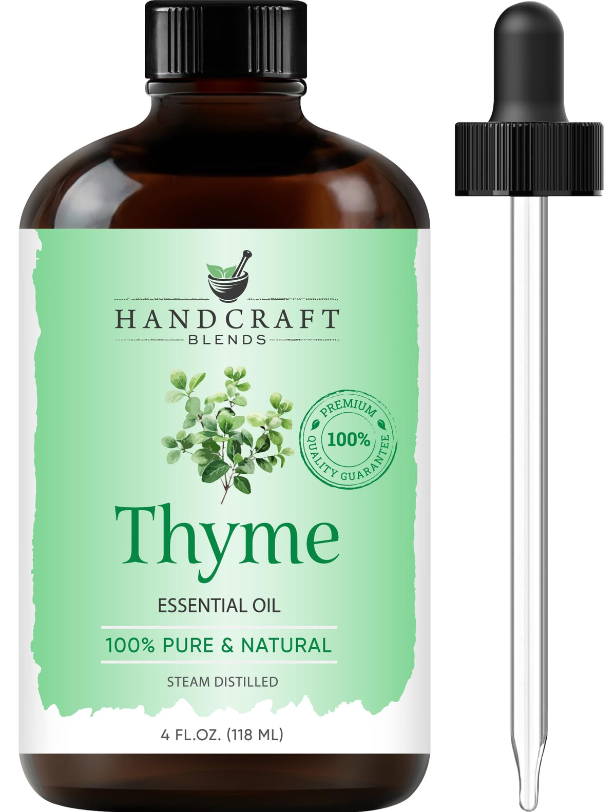Handcraft Blends Thyme, bote ámbar para difusor con aroma herbáceo intenso.