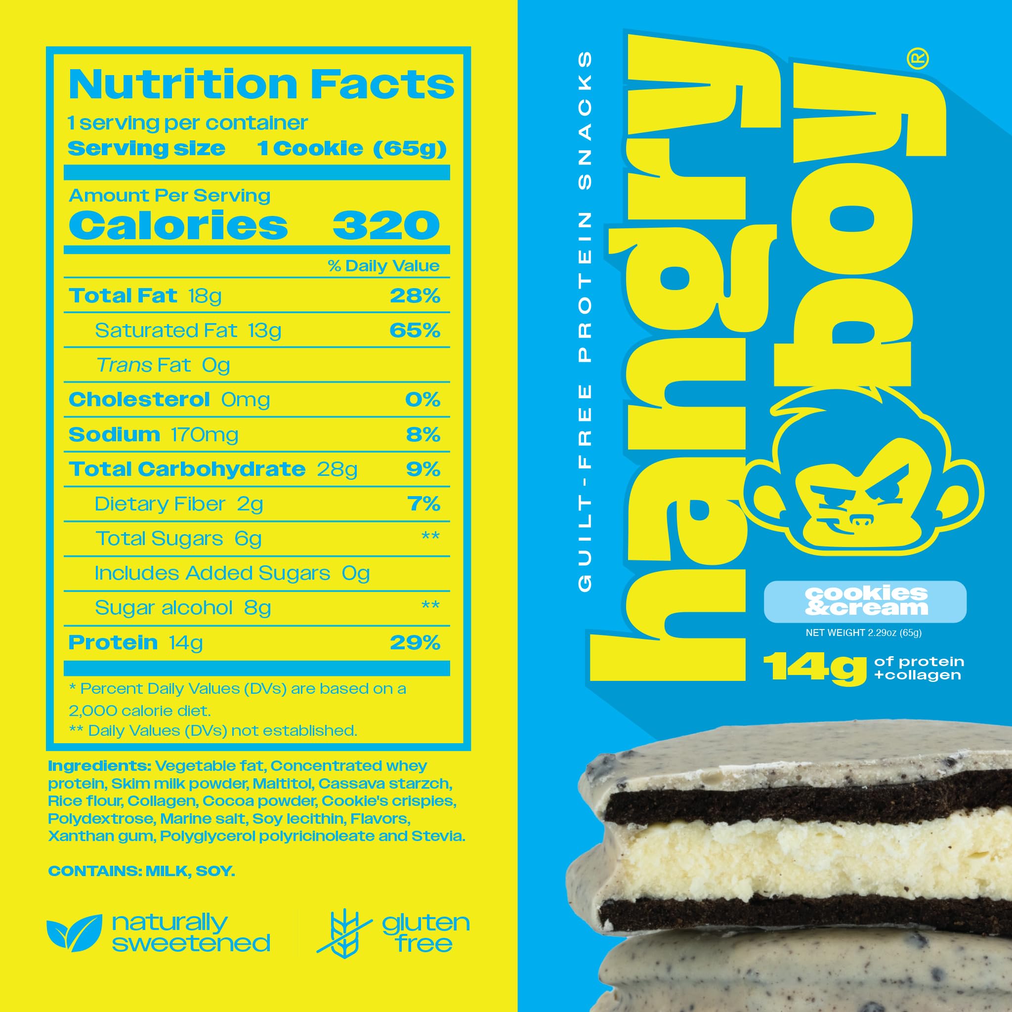 Hangryboy bocadillo proteico chocolate maltado con leche, sabor intenso
