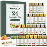 Hanolly set de aceites esenciales: 24 botellas oscuras para conservar fragancias.