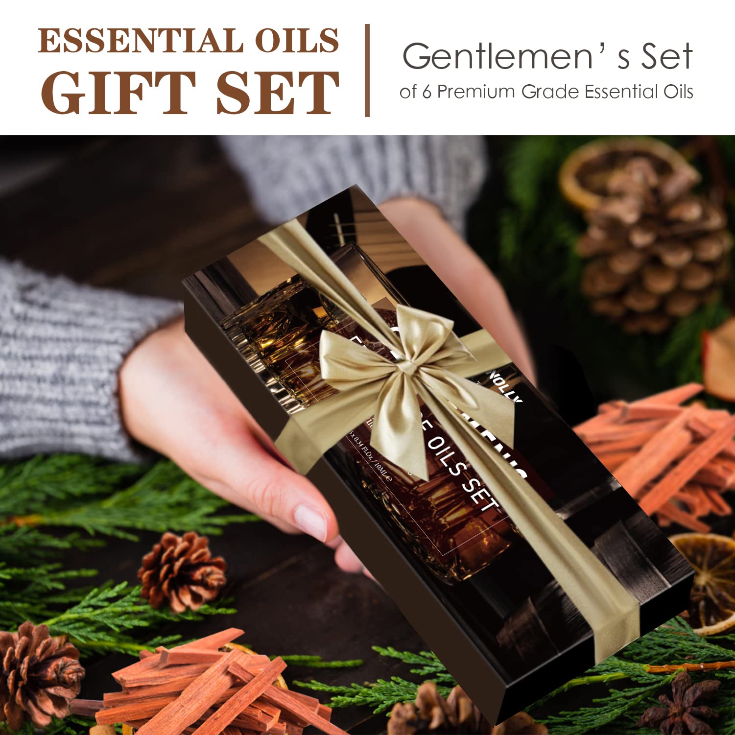 Hanolly caja-regalo de aceites, regalo ideal para aromaterapia y cuidado personal.