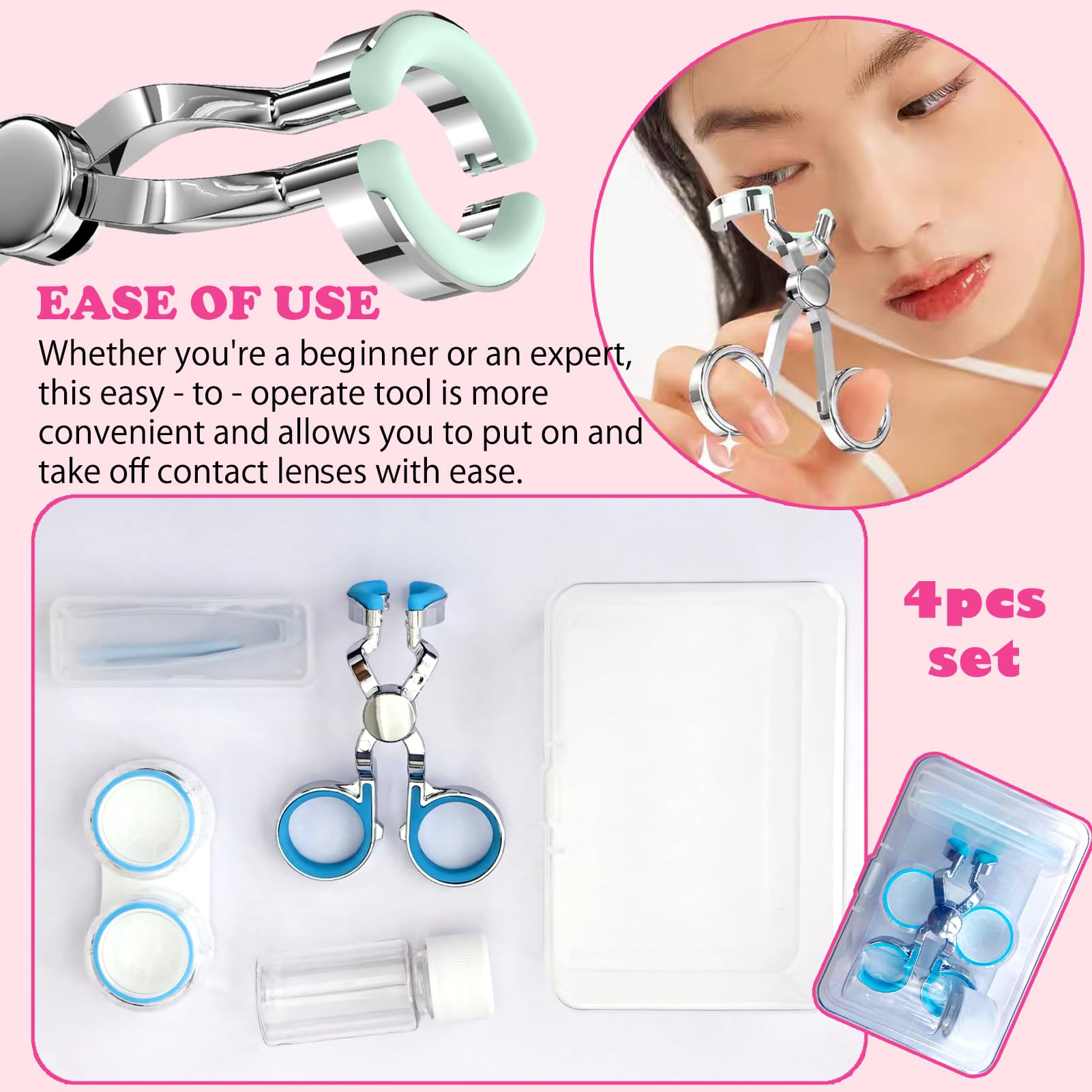 Haojiaho kit completo de lentes contacto solución todo en uno