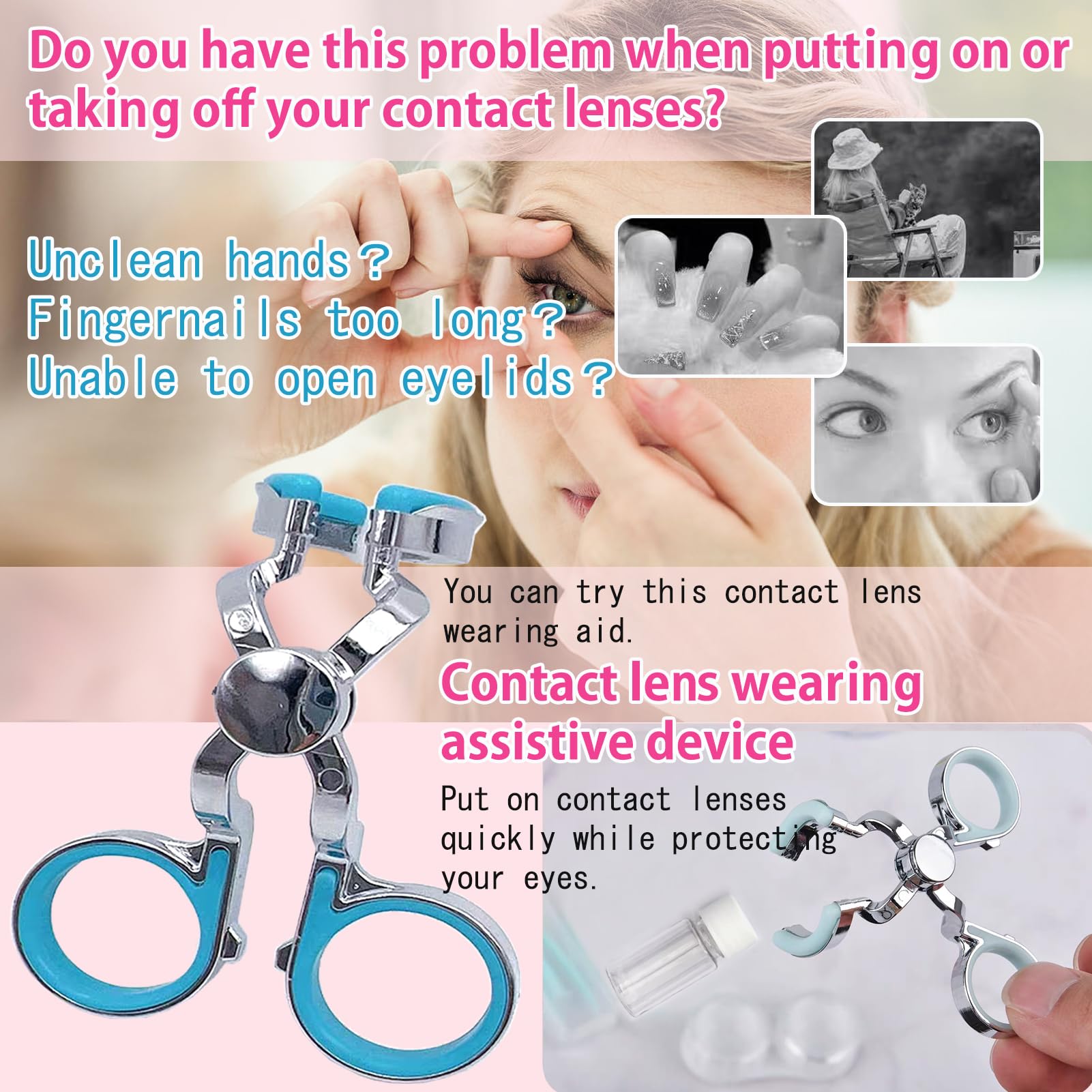 Haojiaho pinzas punta suave permiten manipular lentes con seguridad.