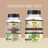 Cápsulas veganas de Happi Mi Nutrition Ginkgo Biloba para concentración.