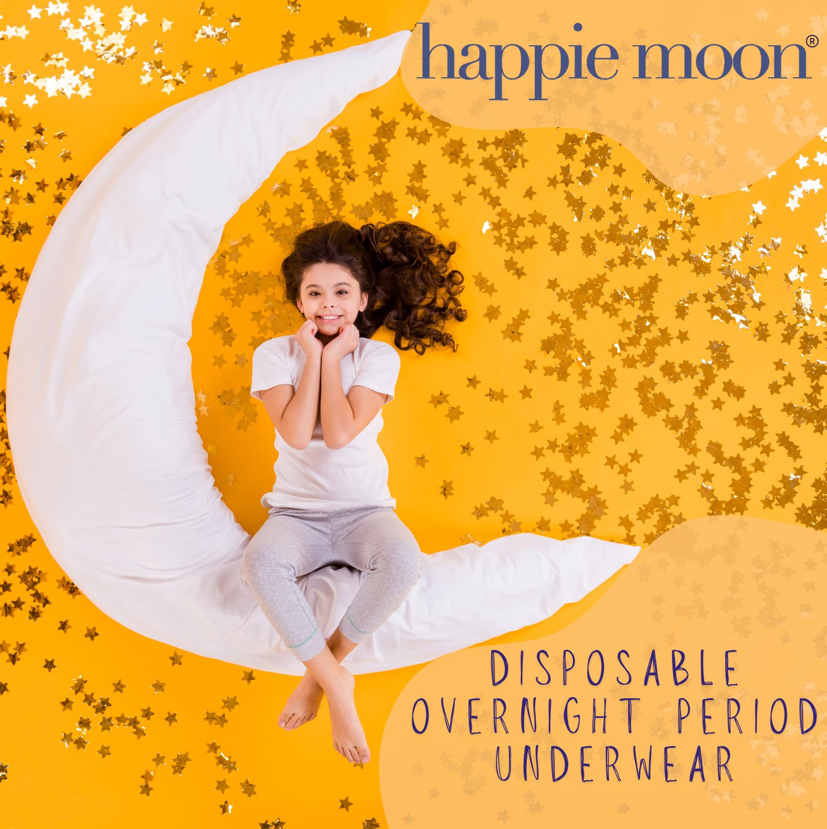 Happie Moon, toalla nocturna con alas para adolescentes, diseño cómodo durante la noche.