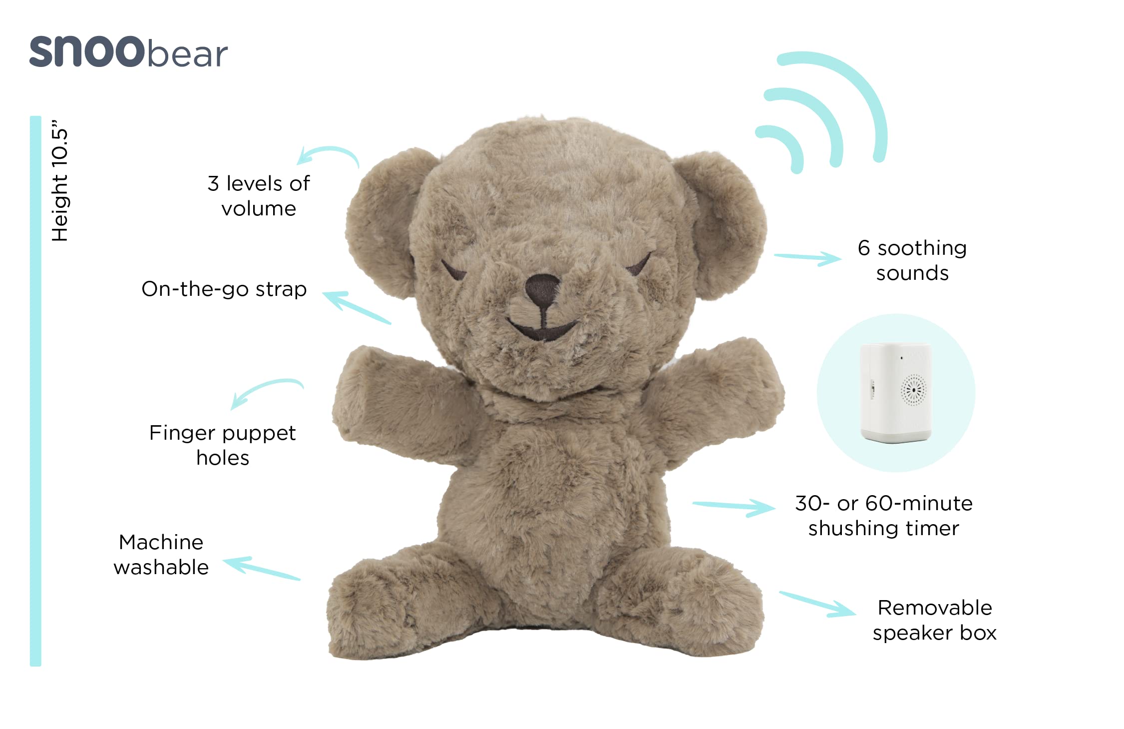 Textura lana crema de SNOObear ofrece sensación suave para calmar y acompañar el sueño.