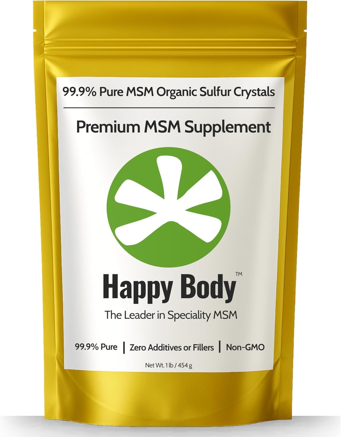 Happy Body: cristales MSM puro para uso diario.