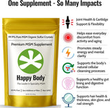 Happy Body: dosis de MSM para inicio suave.
