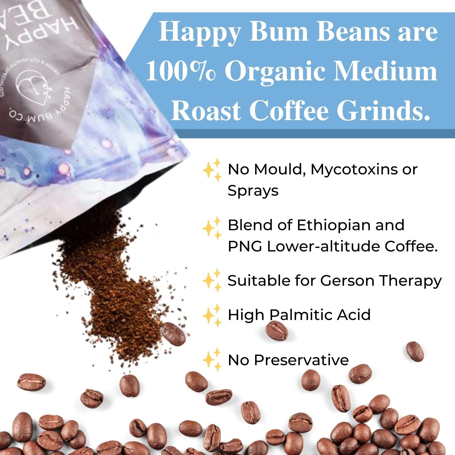 Happy Bum Co café enema preparado con agua caliente para uso cómodo.