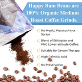 Happy Bum Co café enema preparado con agua caliente para uso cómodo.