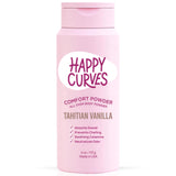 HAPPY CURVES Comfort Powder: bote visible con textura sedosa que ayuda a mantener la piel seca.