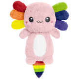 Almohadilla de calor microondas Happy Fuel con axolotl arcoíris para confort.