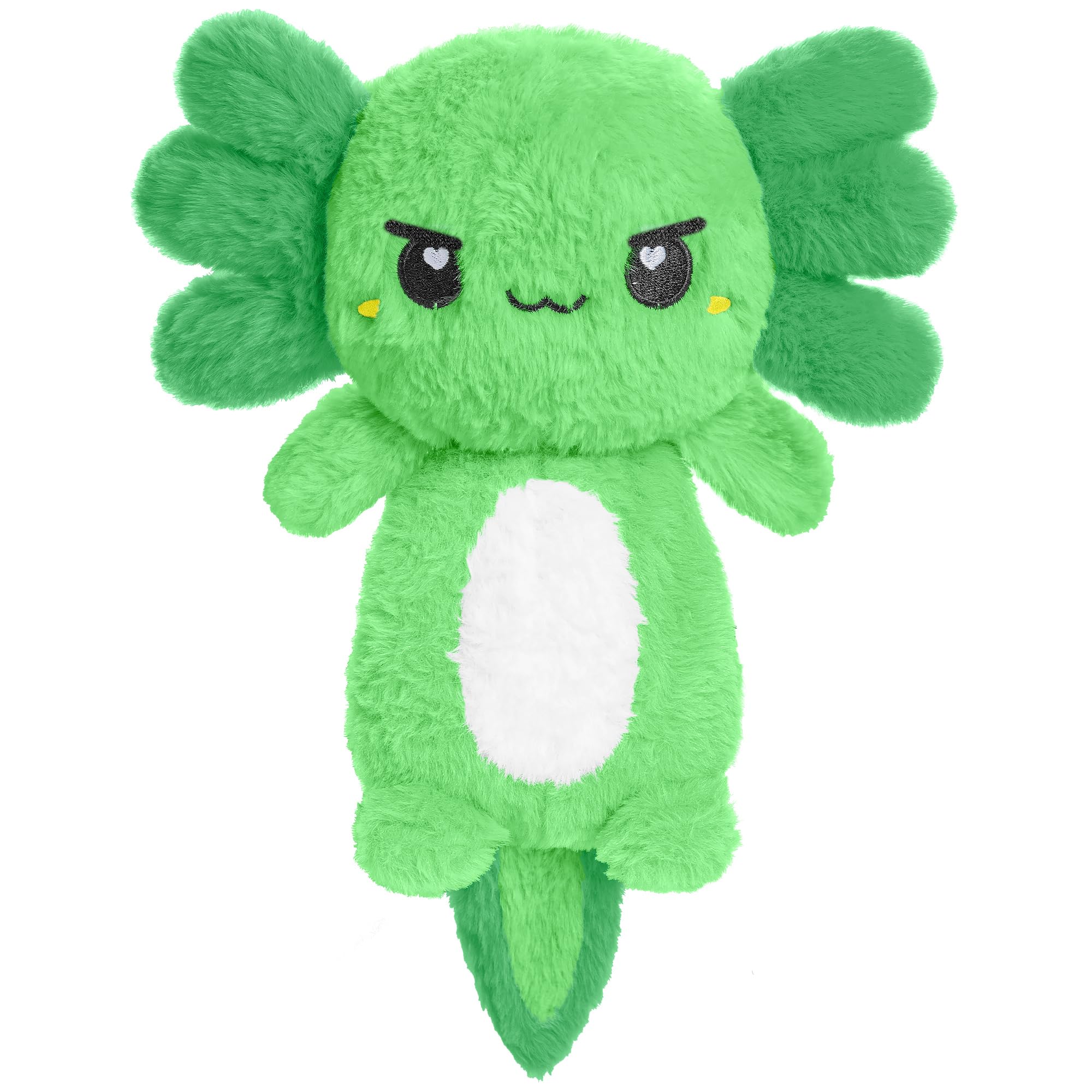 Axolotl de Happy Fuel en suave calor para abrazos reconfortantes.