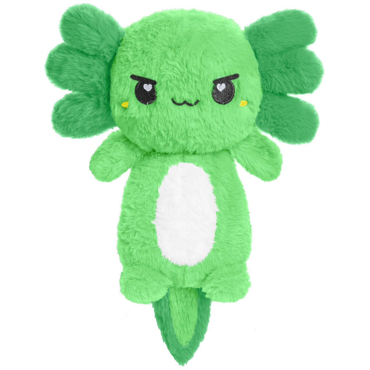 Axolotl de Happy Fuel en suave calor para abrazos reconfortantes.